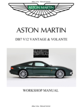 100GSM LOOSE LEAF ASTON MARTIN DB7 V12 VANTAGE  &amp; VOLANTE WORKSHOP  MANU... - $75.00
