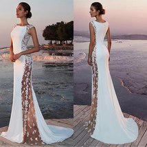Women Dress Lace Sleeveless Sexy Long Evening Party Ball Gown Bodycon Pr... - £33.86 GBP