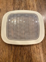 Longaberger Pottery Silicone Rectangle Casserole Cover Ivory 9&quot; x 11&quot; - $25.64