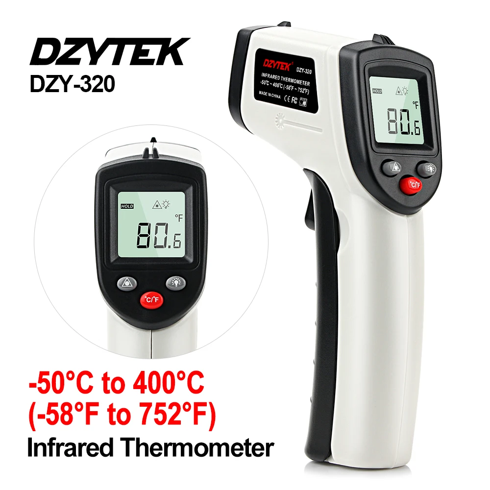 DZYTEK Non-contact Digital Laser Infrared Thermometer  High Low Temperature Alar - £181.98 GBP