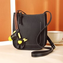 2023 Green Crossbody Bag with Horse Charm 100% First Layer Cowhide Leather Femal - £55.04 GBP