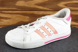 adidas Toddler Girls 8 Medium White Fashion Sneakers Synthetic 039001 - $21.56
