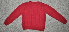 Boys Sweater Basic Editions Christmas Holiday Red Long Sleeve-size 4/5 - £13.95 GBP
