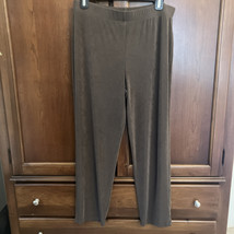 Chicos Womens Travelers Pants Size 1 Short Medium Brown Tapered Leg Stretch - $19.80