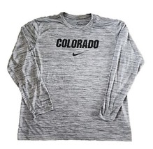 Nike Colorado Buffaloes Shirt 2XL Long Sleeve Gray Lightweight Dri-Fit - $19.11