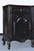Sideboard French Intricate Carved Raised Panels Blackwash 2Door 6Drawer - £3,374.92 GBP