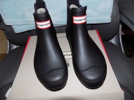 Hunter Original Chelsea Black Boots Size 5 Women&#39;s NEW - £89.40 GBP