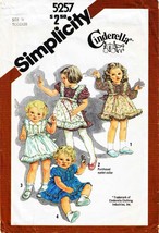 Toddler&#39;s CINDERELLA DRESS Vintage 1981 Simplicity Pattern 5257 Size ½ - £11.80 GBP