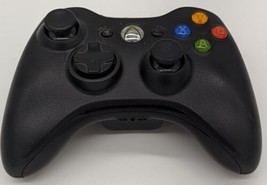 Microsoft Xbox 360 Wireless Gaming Controller  Black OEM TESTED w/ Battery Cover - £15.58 GBP