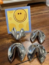 Set of 4 Lenox silver plated fortune cookie place card holders table decor - $15.48