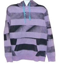 Counter Intelligence Men&#39;s Purple Black Cotton Hoody Shirt Sweater Size XL - $41.72