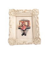 Piano Girl Art Print The Wee Musician Ornate Frame Plaster Small Tiny Wa... - £12.66 GBP