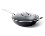 GreenPan x Food 52 Five Two Essentials: Carbon Steel 12&quot; Wok with Foldab... - £118.63 GBP