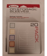 IMix CD Storage Sleeves 20 Pack Paper Storage Sleeves 4 Each Of 5 Cool C... - $14.99