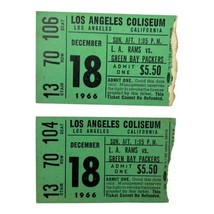 1966 Ticket Stubs Los Angeles Rams vs Green Bay Packers Hornung Last Game Vtg - £149.31 GBP