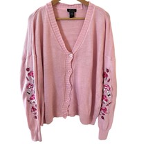 Sweet Society Hot Topic Womens Cardigan Sweater Pink M Cottagecore Coque... - $643.56 MXN