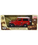 Toyota FJ40 Land Cruiser Rusted Red White Top Motormax Model - $832.68 MXN