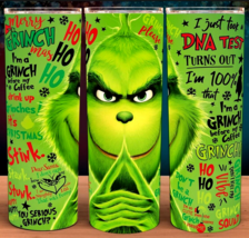 Funny 100% That Grinch Green Christmas Holiday Coffee Cup tumbler - £15.68 GBP