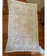 White lace Tablecloth 41”x64” #30b - £14.01 GBP
