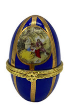 Trinket Box Egg Figurine Vintage Jewelry Metal Craft Gift Decor Estate  - £9.64 GBP