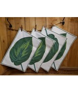 Set of 4  Martha Stewart 100% Cotton 19 x 13 Placemats Tropical Leaf Nat... - €25,94 EUR