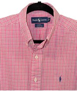 Polo Ralph Lauren Blake Shirt Short Sleeve Pink White Plaid Button Down ... - $18.61