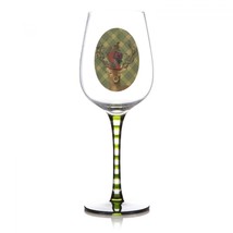 Personalised &#39;Fab Funky&#39; Stag in Bowler Hat Country Wine Glass Add Your Own Mess - £19.16 GBP