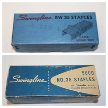 Lot of 2 Vintage Swingline Staples RW35 and No. 35 Made in USA Mostly Full - £8.53 GBP