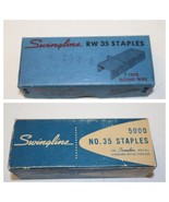 Lot of 2 Vintage Swingline Staples RW35 and No. 35 Made in USA Mostly Full - £8.57 GBP