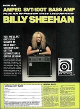Billy Sheehan Ampeg SVT-100T Bass guitar amp 1991 contest giveaway ad print - £3.34 GBP