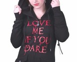 Gods Hands &quot;Love Me if You Dare&quot; Maybille Black Fleece Hoodie NWT - $29.32