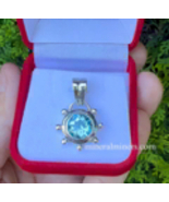 Blue Topaz Pendant, Genuine Topaz Jewelry, Custom Topaz 925 Sterling Sil... - £91.81 GBP