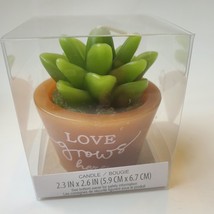 Succulent Shaped Candles, 2.6", Love Grows, Happy Place, Live What You Love image 8