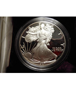 1987-S Proof Silver American Eagle 1 oz coin w/box &amp; COA - 1 OUNCE - $1,632.54 MXN