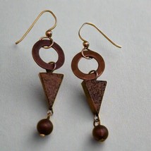 Copper Colored Dangle Earrings - $2.97