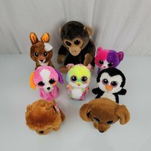 Ty Beanie Boos Set Lot of 7 Pellie Cat Precious Barley Dougie Dog Paddle Penguin - £31.64 GBP