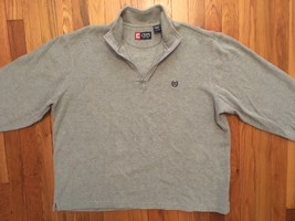 Chap Ralph Lauren Gray Grey Long Sleeve Pullover Zip Up Sweatshirt Sweat... - $34.99