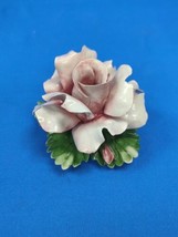 Vintage Nuova Capodimonte Single Flower Candle Holder 5.5” W 3.5” H As Is - £7.78 GBP