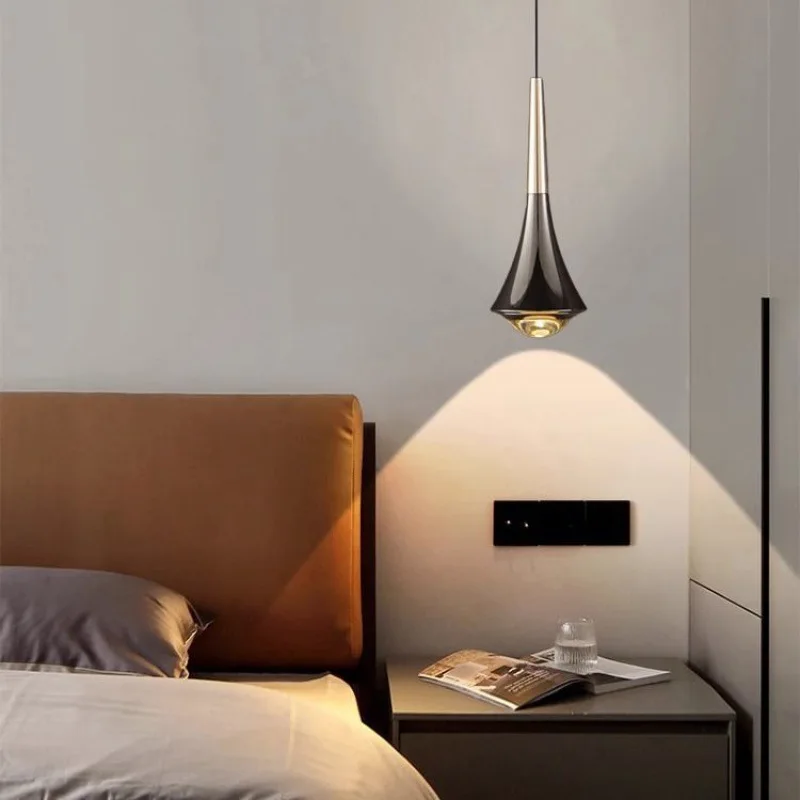 Bedroom deco pendant light modern led hanging lamp with cob buld thumb200