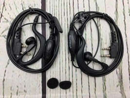 Ear Pieces for Radios 2 Pin G Shape Clip Ear Earpiece Headset - £9.57 GBP