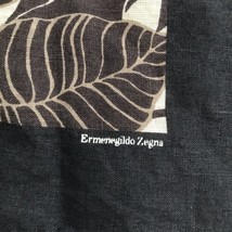 Ermenegildo Zenga Square Scarf Linen Zebra Stripe Light Weight Semi Sheer 16x16” - £37.26 GBP