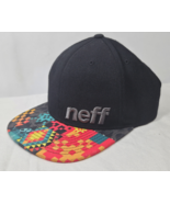 Neff Headwear Geometric Pattern Brim Black Snapback Hat Cap - $242.77 MXN