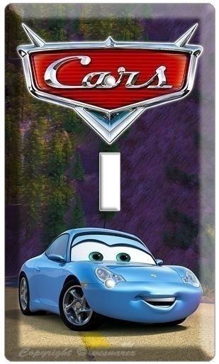 DISNEY'S CARS 3 SALLY PORSCHE SINGLE LIGHT SWITCH WALL PLATE COVER BEDROOM DECOR