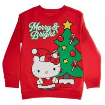 Christmas Shoppe Merry &amp; Bright Hello Kitty Youth Sweatshirt - Size S - $24.74