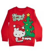 Christmas Shoppe Merry &amp; Bright Hello Kitty Youth Sweatshirt - Size S - $34.49 CAD