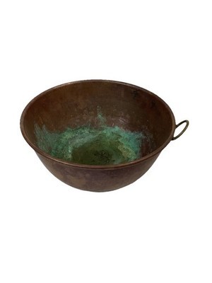 Vintage Copper Mixing Bowl w/ Brass Ring (Rolled Edge) 10.5”x5.5” - $19.79