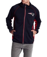 NFL Patriots Men&#39;s Performance Fleece Full Zip Jacket, NAVY - RED, Small - $36.89 CAD