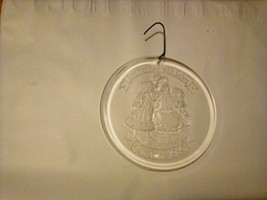 Vtg Holly Hobbie Christmas 1980 Clear Acrylic Ornament &quot;For Mother With Love&quot; - £9.40 GBP