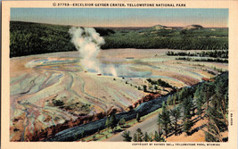 Excelsior Geyser Crater, Yellowstone National Park Wyoming Vintage Postcard - £5.86 GBP