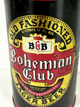 Bohemian Club Vintage Original Steel Beer Can 12oz Black Red Yellow - $4.03